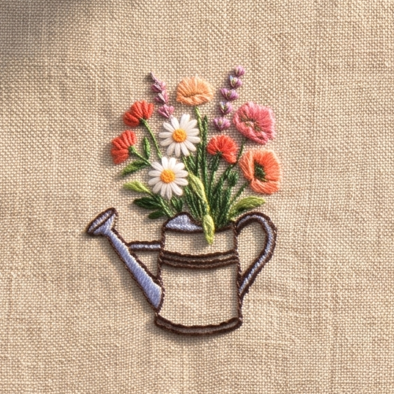 8 Mini Floral Hand Embroidery Kit (Printed Linen & Threads Included)