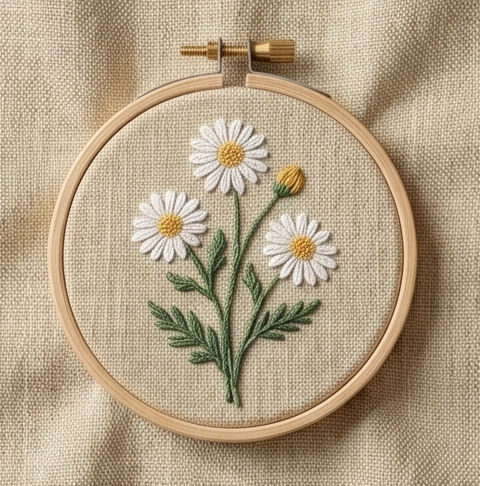 Printable Stick & Stitch Floral Hand Embroidery Pattern Set (8 Designs)
