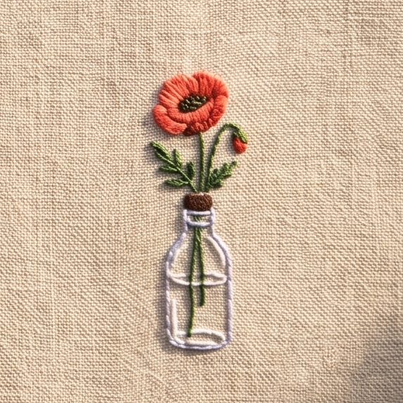 8 Mini Floral Hand Embroidery Kit (Printed Linen & Threads Included)